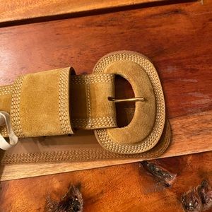 Sezane leather and suede belt
